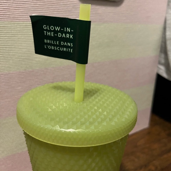 GITD Lime green grande glow in the dark Starbucks tumbler - Picture 2 of 4